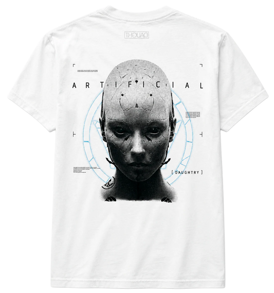 LICENSED MUSIC DAUGHTRY T-SHIRT WHITE - ARTIFICIAL