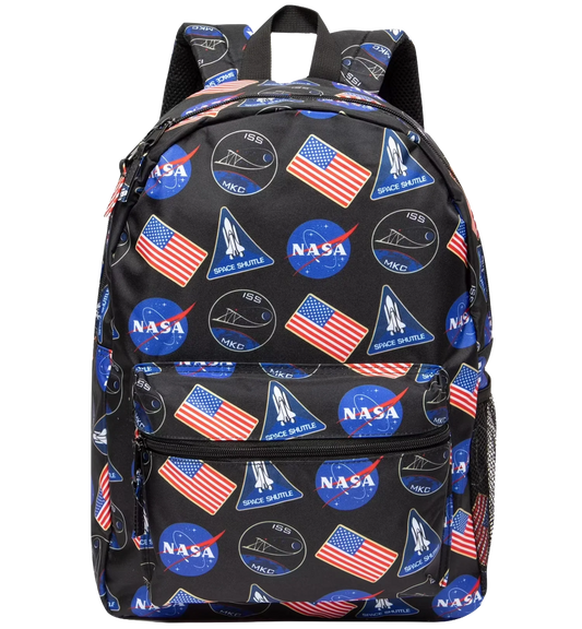 LICENSED NASA GRAPHIC BACKPACK BLACK - BP25503NASU4- 6PC PACK