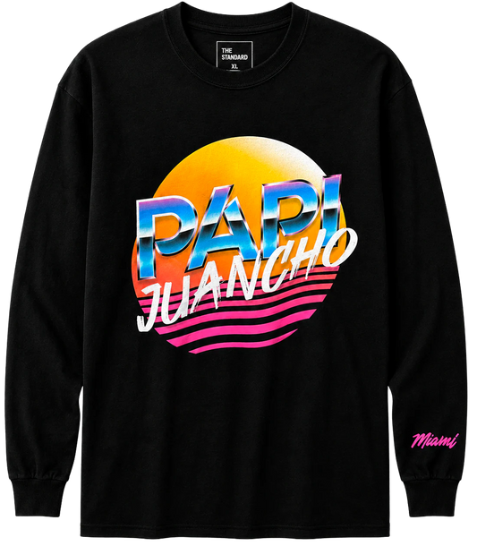 LICENSE MUSIC MALUMA LS SHIRT BLACK - PAPI JUANCHO
