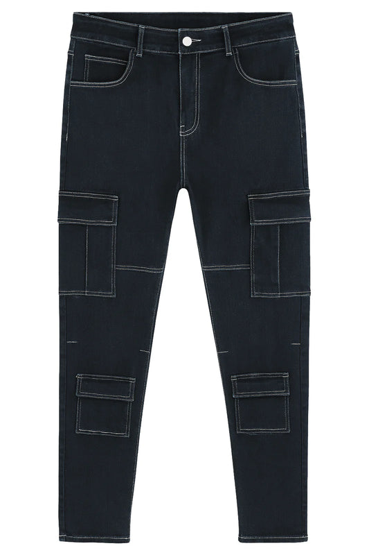 R3BEL DENIM CARGO PANTS INDIGO - 632-615- 12PC PACK