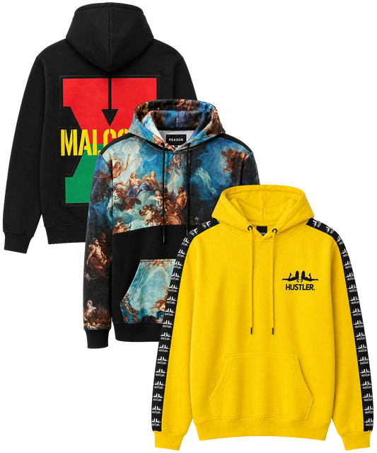 REASON ASSORTED GRAPHIC HOODIES ASST - RSNHDA- 6PC PACK
