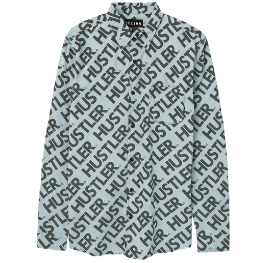 REASON L/S BUTTON-DOWN SHIRT LT BLUE - OX-6- 6PC PACK