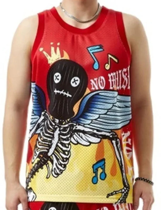 REBEL MINDS BASKETBALL JERSEY RED - 121-165- 7PC PACK