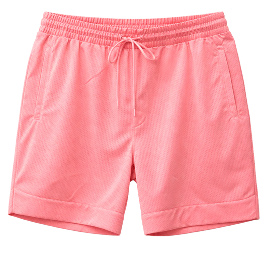 REBEL MINDS PLUS SIZE BASKETBALL SHORTS DUSTY PINK - 100-931T- 6PC PACK