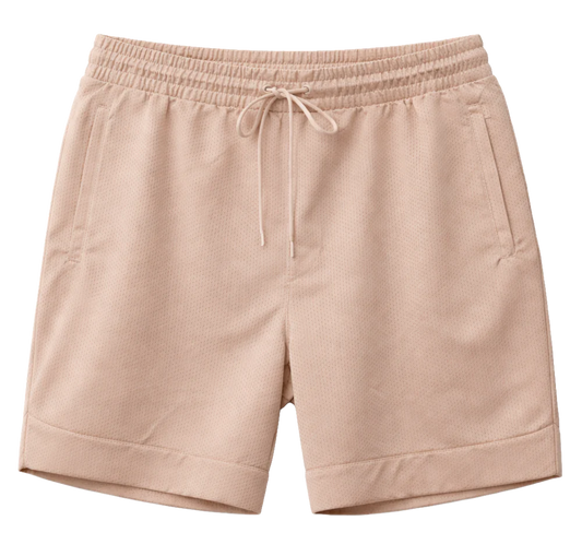REBEL MINDS PLUS SIZE BASKETBALL SHORTS OATMEAL - 100-931T- 6PC PACK
