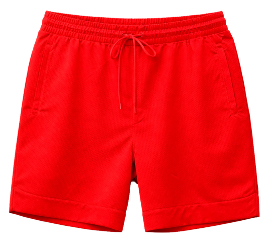 REBEL MINDS PLUS SIZE BASKETBALL SHORTS RED - 100-931T - 6PC PACK