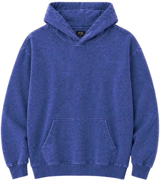 RINGSPUN ACID WASH HOODIE INDIGO - 341-301- 6PC PACK