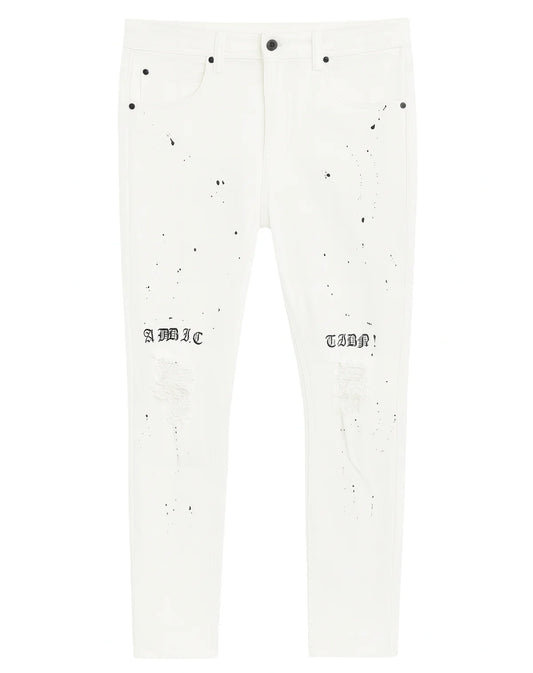 STONERS VINTAGE JEANS SKINNY DENIM PANTS WHITE - SVJ009- 6PC PACK