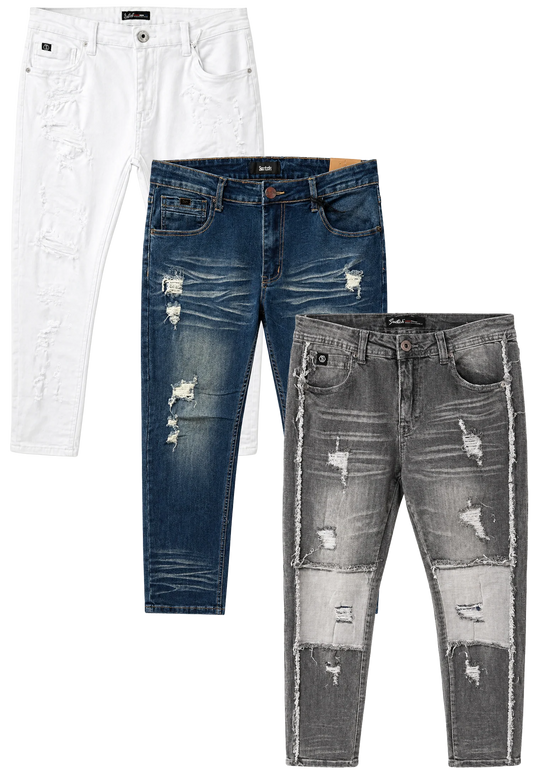 SWITCH ASSORTED DISTRESSED JEANS ASST - SWCHJNSA- 6PC PACK