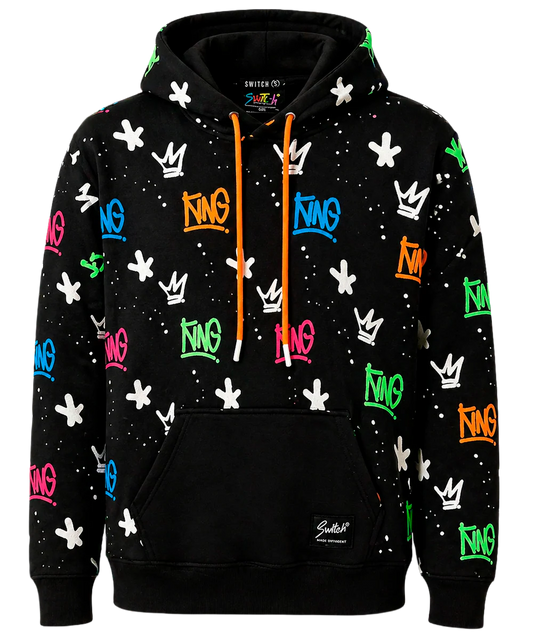 SWITCH GRAPHIC HOODIE BLACK - SF1215-6PC PACK