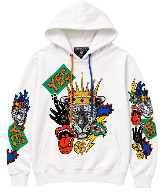 SWITCH GRAPHIC HOODIE WHITE - SF1205- 6PC PACK