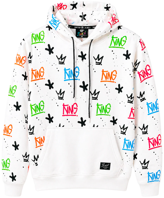 SWITCH GRAPHIC HOODIE WHITE - SF1215- 6PC PACK
