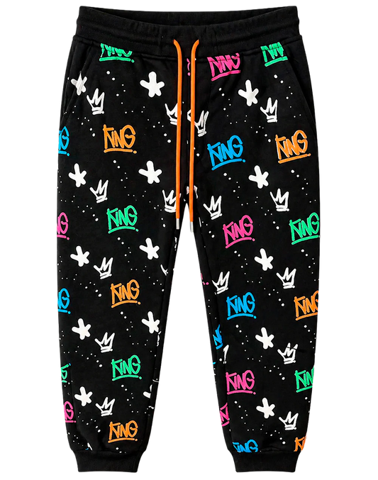 SWITCH GRAPHIC JOGGER PANTS BLACK - SF1415- 6PC PACK