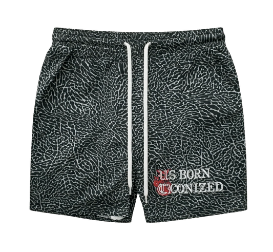 UNDERTD GRAPHIC NYLON SHORTS BLACK - US4203