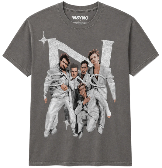 UNISEX LICENSED MUSIC NSYNC T-SHIRT CHARCOAL - 37741043