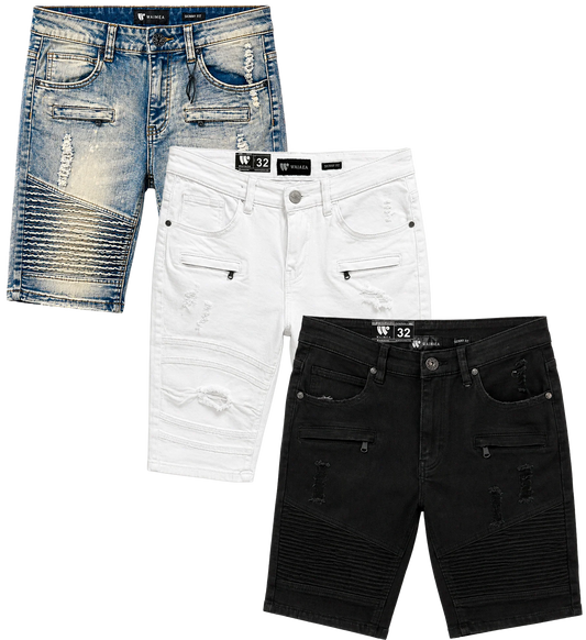 WAIMEA ASSORTED DENIM SHORTS ASST - WMADSHTA- 6 PC PACK
