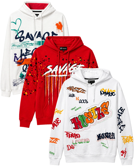 WAIMEA ASSORTED GRAPHIC HOODIES ASST - WMAHDA- 6 PC PACK