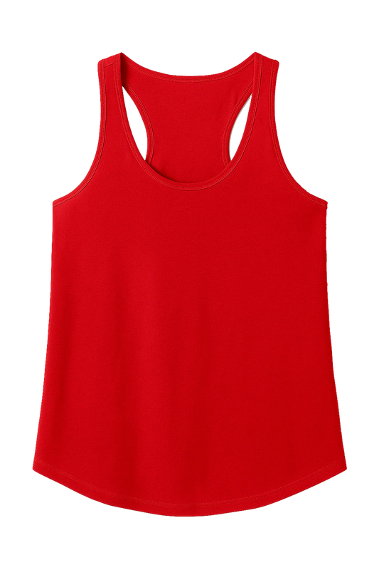 WOMENS BLANK RAZOR BACK TANK TOP RED - HNFBLNKTNK- 6PC PACK