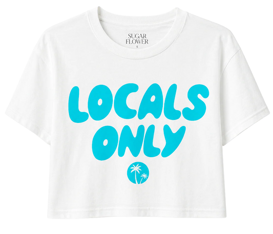 WOMENS SUGAR FLOWER GRAPHIC CROP T-SHIRT WHITE - JRSFSU24BT013