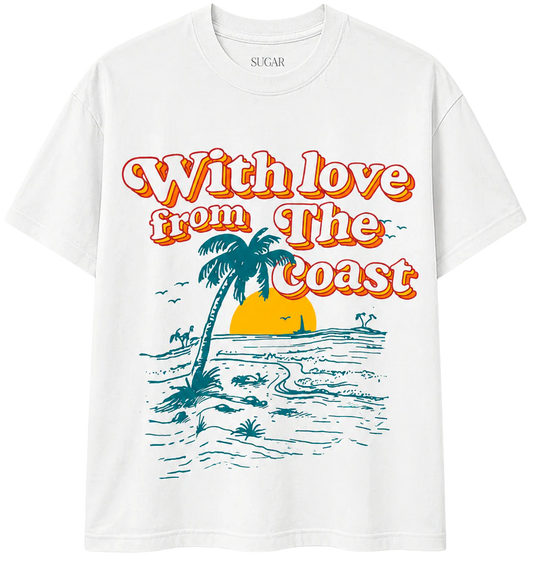 WOMENS SUGAR FLOWER GRAPHIC T-SHIRT WHITE - JRSFSP24BT017
