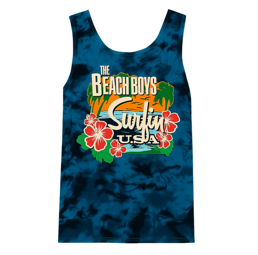 YOUTH BOYS THE BEACH BOYS TANK TOP TIE DYE BLUE - 34081016- 6PC PACK